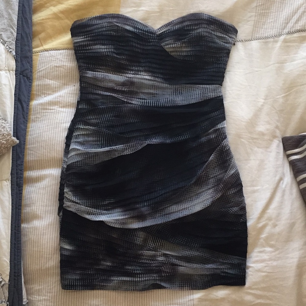 BCBG mini strapless dress
